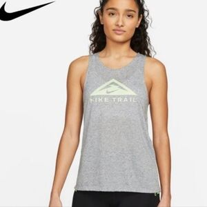 Nike Gray Muscle Tee with Neon Green Logo